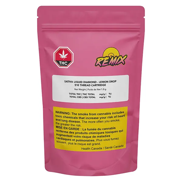 Sativa Liquid Diamonds Vape 510 Thread Cartridge - Lemon Dro (510 Cartridges) by Solid Gold