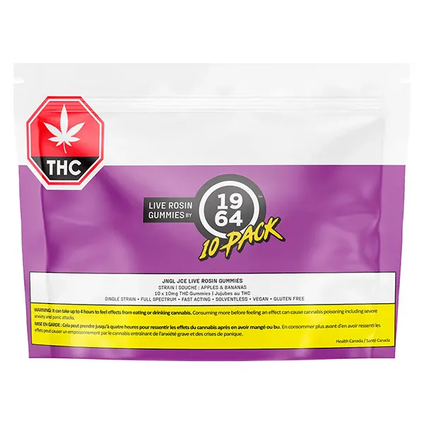 Image for JNGL JCE Live Rosin Gummies, cannabis edibles by 1964