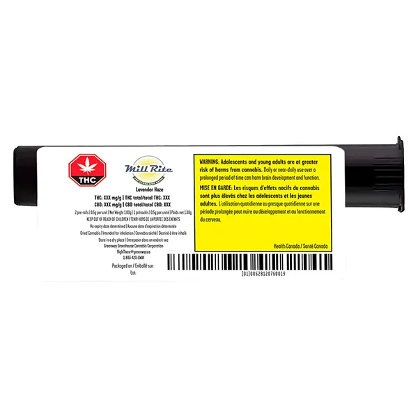 Image for Lavender Haze Pre-roll, cannabis all products by MillRite