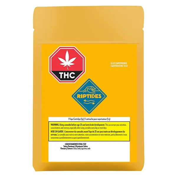 Image for Liquid Diamonds Feral Fizz - VP -510 Thread Cartridge, cannabis 510 cartridges by Riptides