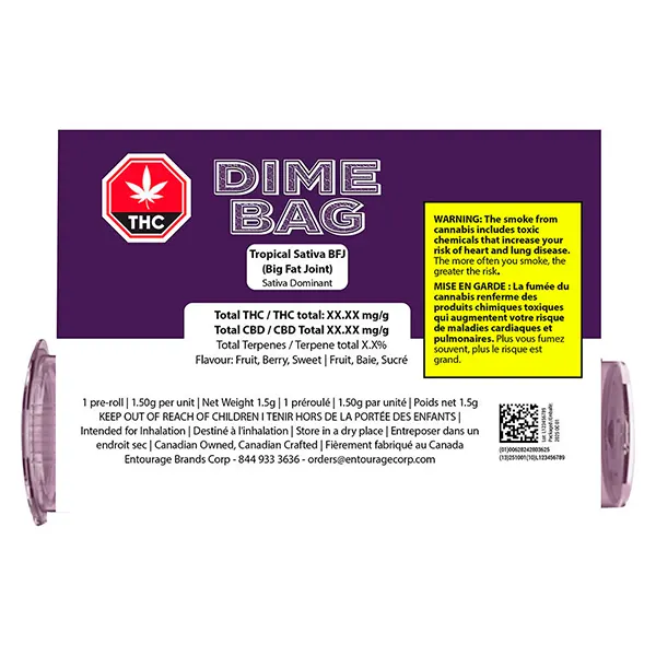 Image for Tropical Sativa BFJ Big Fat Joint, cannabis all products by Dime Bag