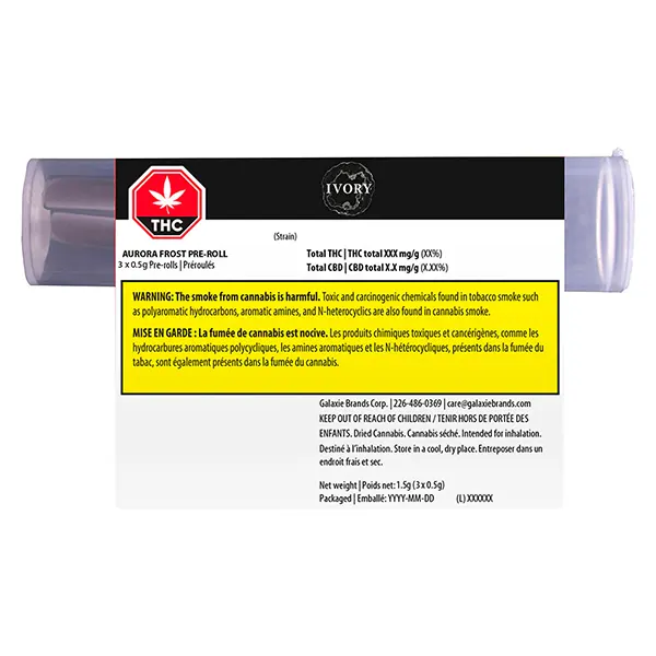 Image for Aurora Frost Pre-Roll, cannabis all products by Ivory