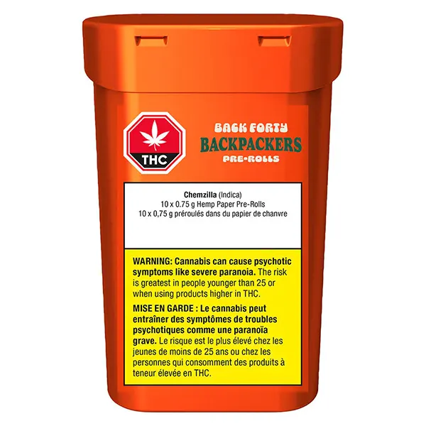 Image for Backpackers Pre-Roll - Chemzilla, cannabis pre-rolls by Back Forty