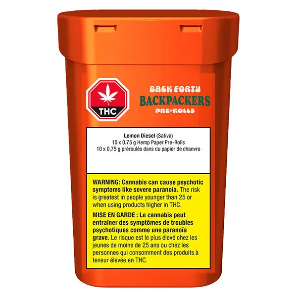 Image for Backpackers Pre-Roll - Lemon Diesel, cannabis all products by Back Forty