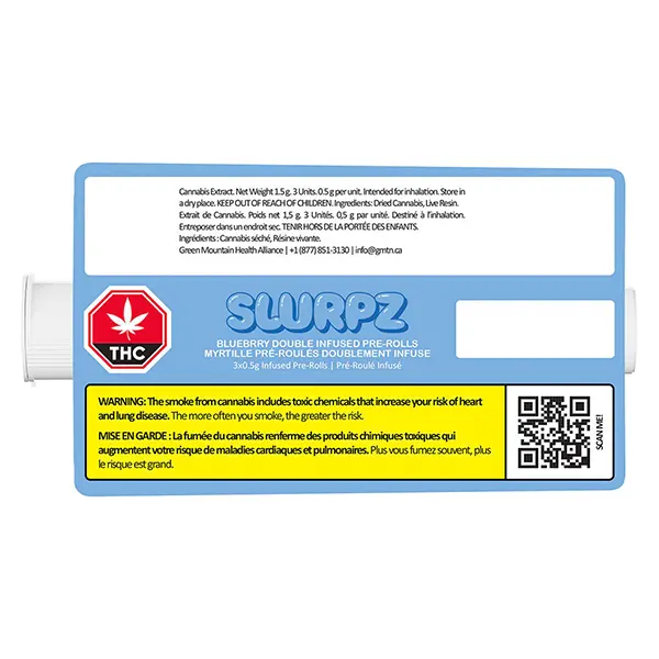 Image for Blueberry Double Infused Pre-Roll, cannabis all products by SlurpZ