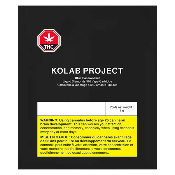 Image for Blue Passionfruit Diamonds 510 Thread Cartridge, cannabis vapes by Kolab Project