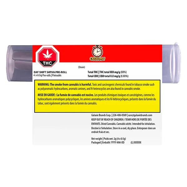 Image for Day Shift Sativa Pre-Roll, cannabis all products by Overtime
