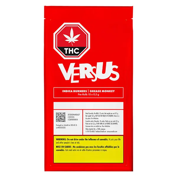 Image for Burners Grease Monkey Pre-Roll, cannabis all products by Versus