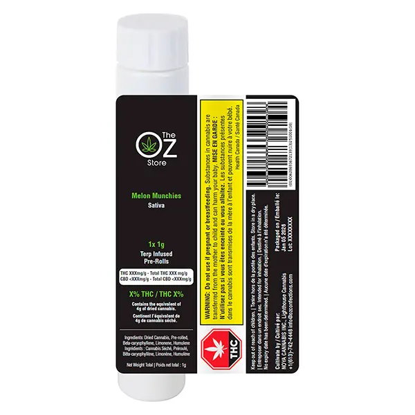 Image for Melon Munchies Infused Pre-Roll, cannabis pre-rolls by The Oz Store