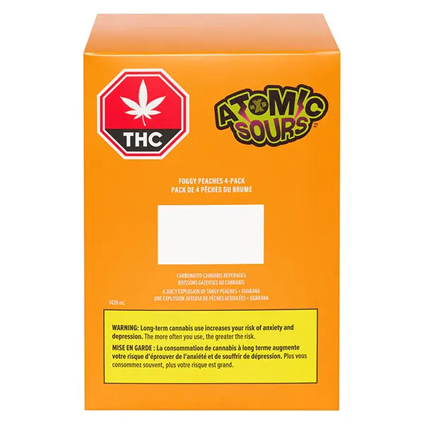 Image for Foggy Peaches 4pk, cannabis beverages by XMG