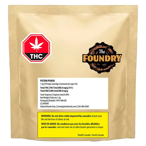 Image for Piston Punch 510 Thread Cartridge, cannabis vapes by The Foundry