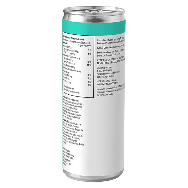 Image for Island Time Mango Pineapple & Coconut Sparkling Juice, cannabis beverages by Collective Project