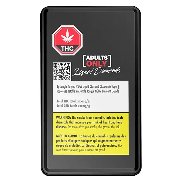 Image for Jungle Tongue NSFW Liquid Diamond Disposable Vape, cannabis vapes by Adults Only