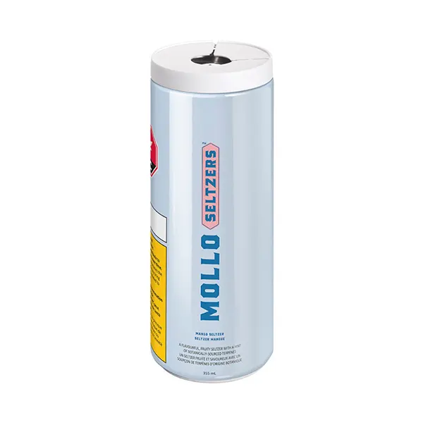 Image for Mango Seltzer 4pk, cannabis beverages by Mollo