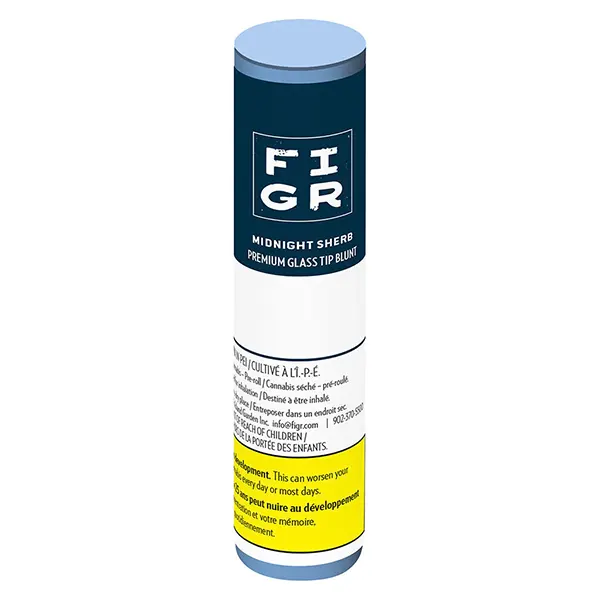 Image for Midnight Sherb Premium Glass Tip Blunt Pre-Roll, cannabis blunts by FIGR