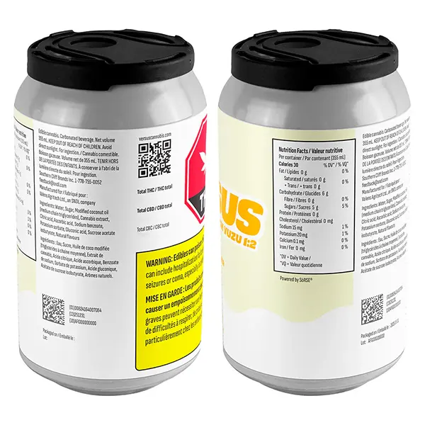 Image for Peach Yuzu 1:2 THC/CBC Rapid Seltzer, cannabis all products by Versus