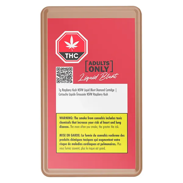 Image for Raspberry Kush NSFW Liquid Blunt Diamond 510 Thread Cartridg, cannabis vapes by Adults Only