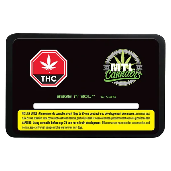 Image for Sage n' Sour 510 Thread Cartridge, cannabis vapes by MTL Cannabis