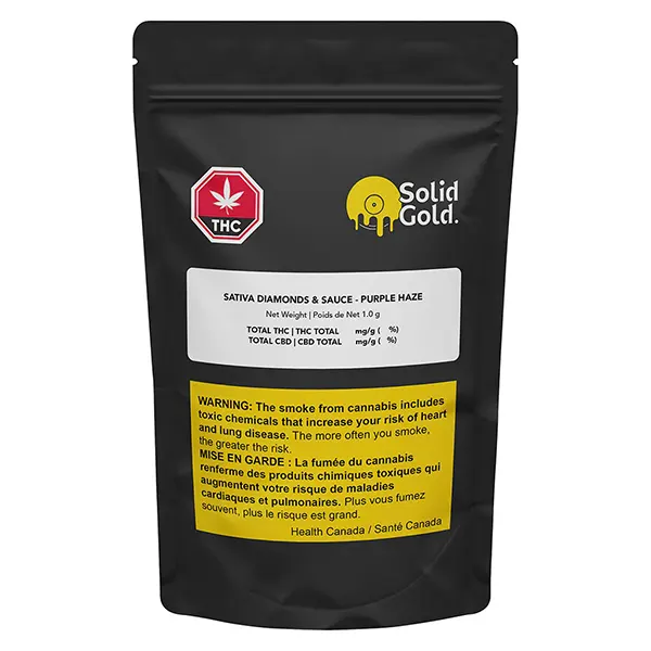 Image for Sativa Diamonds & Sauce - Purple Haze, cannabis concentrates by Solid Gold