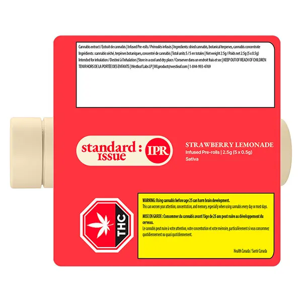 Image for Strawberry Lemonade Infused Pre-Roll, cannabis all products by Standard Issue