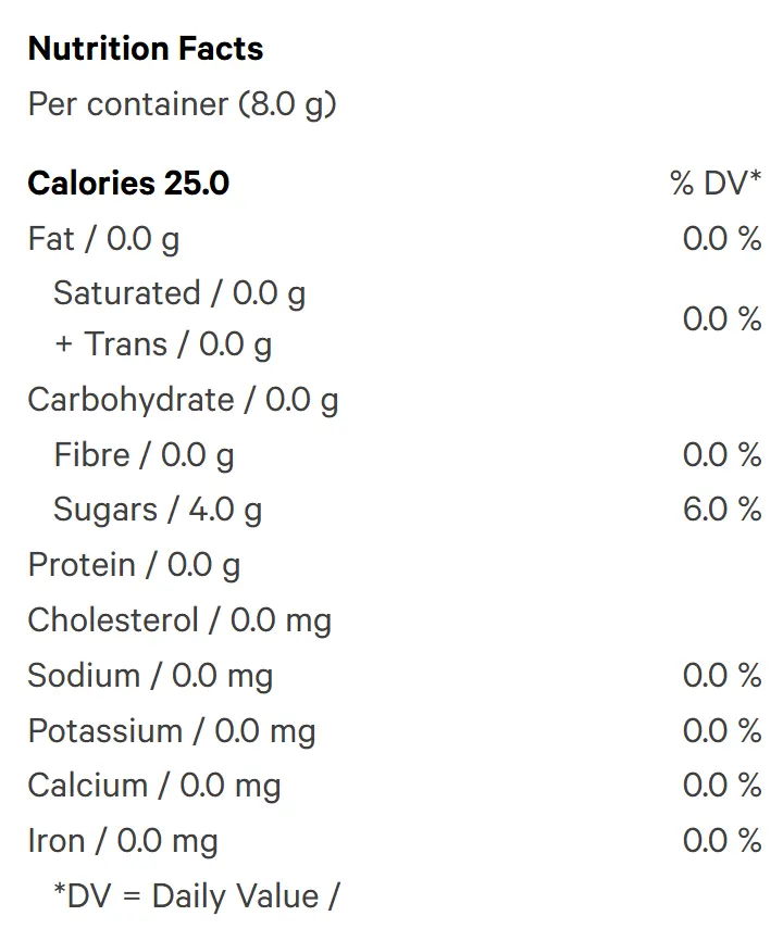 Nutrition Information for TenTen Morning Dew 5:1 CBG:THC Live Rosin Gummy (Edibles) by HighXotic