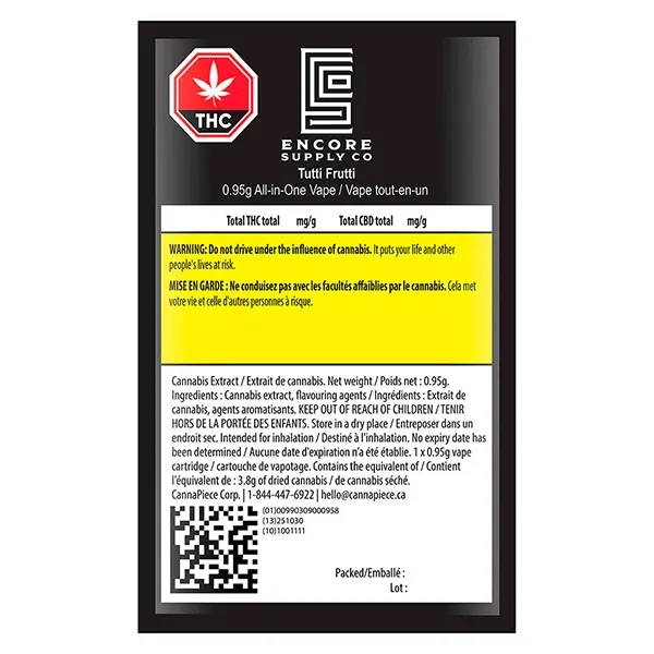 Image for Tutti Frutti AIO, cannabis all products by Encore Supply Co