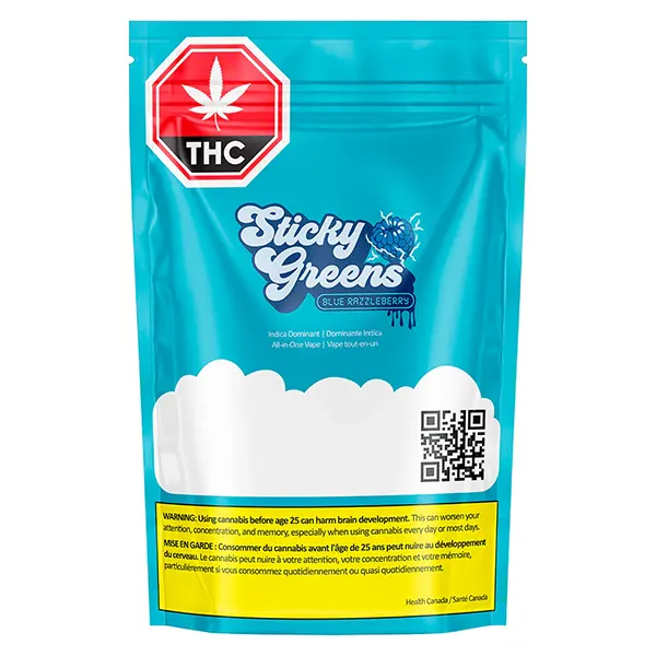 Image for Blue Razzleberry Dripbar All-in-One, cannabis vapes by Sticky Greens