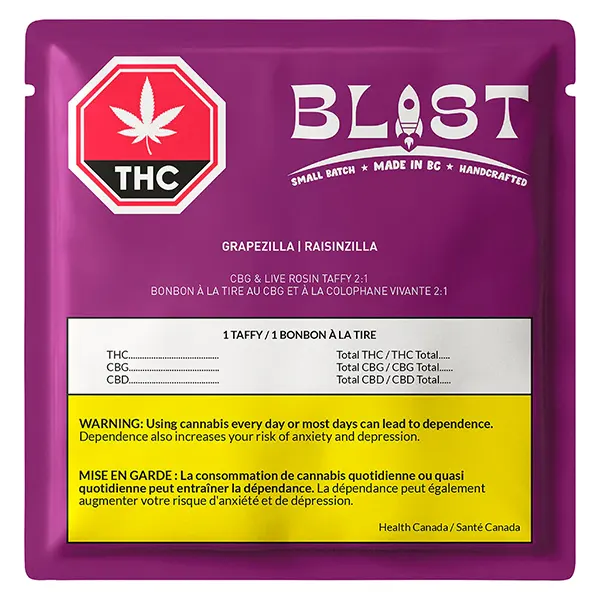 Image for Jumbo Pack Grapeziilla LRO+CBG Higher Chewz, cannabis all products by Blast