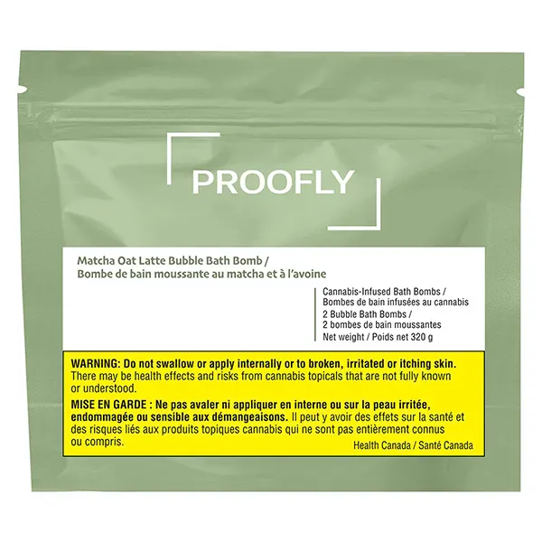 Image for Matcha Oat Latte Bubble Bath Bomb, cannabis topicals by Proofly