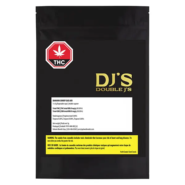 Image for Banana Candy Gas AIO, cannabis all products by Double J's
