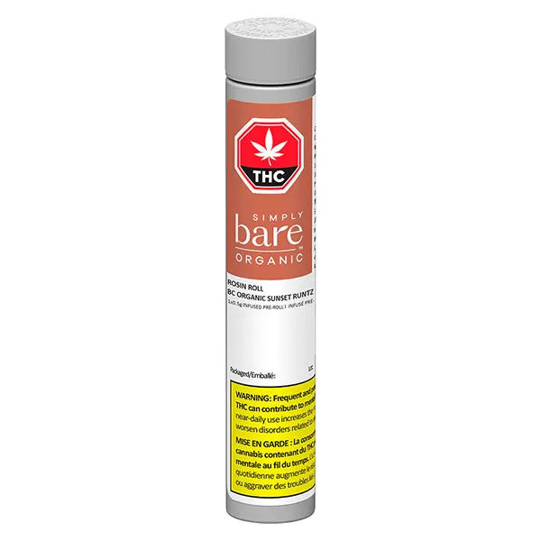 Image for BC Organic Sunset Runtz Rosin Infused Pre-Roll, cannabis all products by Simply Bare