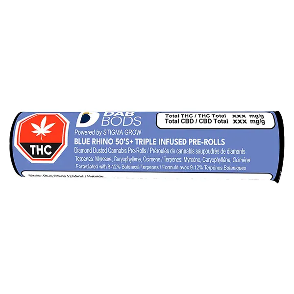Image for Blue Rhino 50's+ Triple Infused Pre-Roll, cannabis all products by Dab Bods