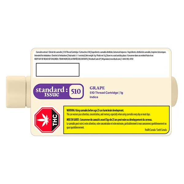 Image for Grape 510 Thread Cartridge, cannabis all products by Standard Issue