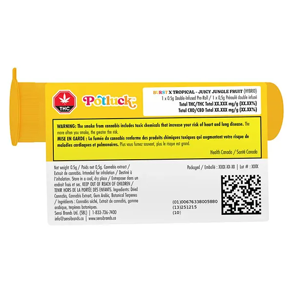 Image for Juicy Jungle Fruit Infused Pre-Roll, cannabis pre-rolls by Potluck