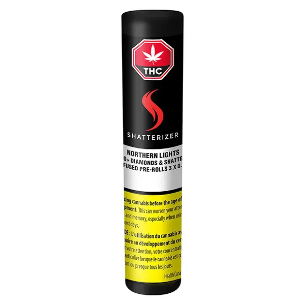 Image for Northern Lights 60+ Diamonds & Shatter Infused Pre-Roll, cannabis pre-rolls by Shatterizer