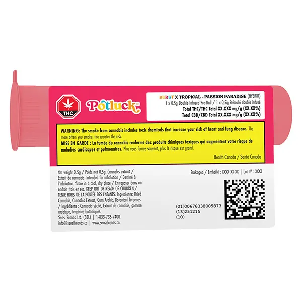 Image for Passion Paradise Infused Pre-Roll, cannabis pre-rolls by Potluck