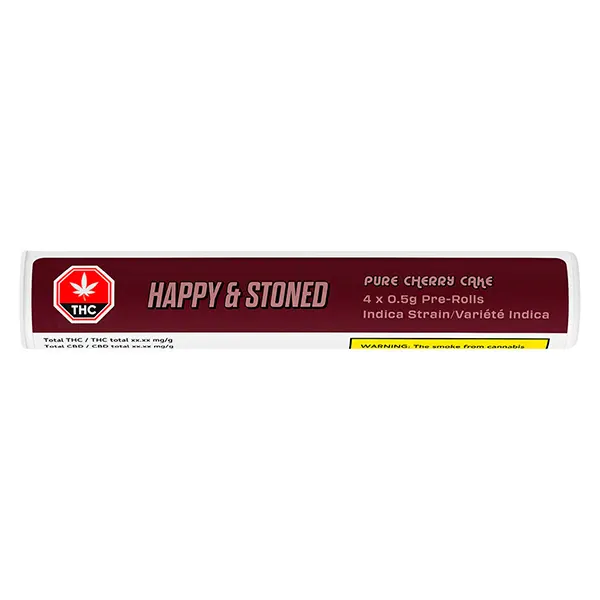 Image for Pure Cherry Cake Pre-Roll, cannabis pre-rolls by Happy & Stoned
