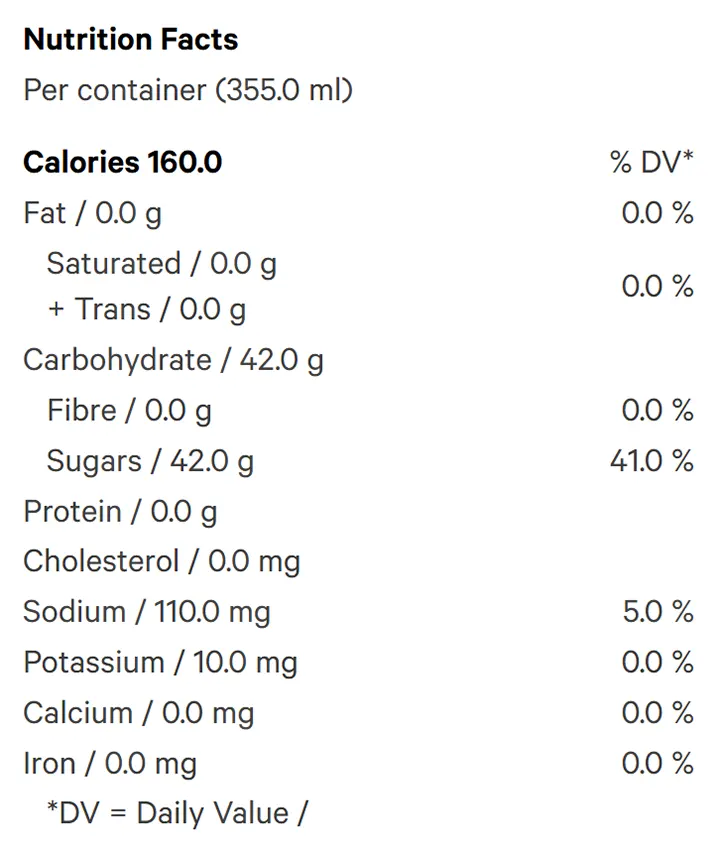 Nutrition Information for Rootbeer (Beverages) by Shred
