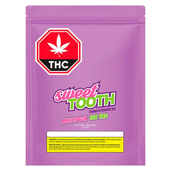 Image for Sour Grape Multipack Gummies, cannabis edibles by Sweet Tooth Cannfectionery