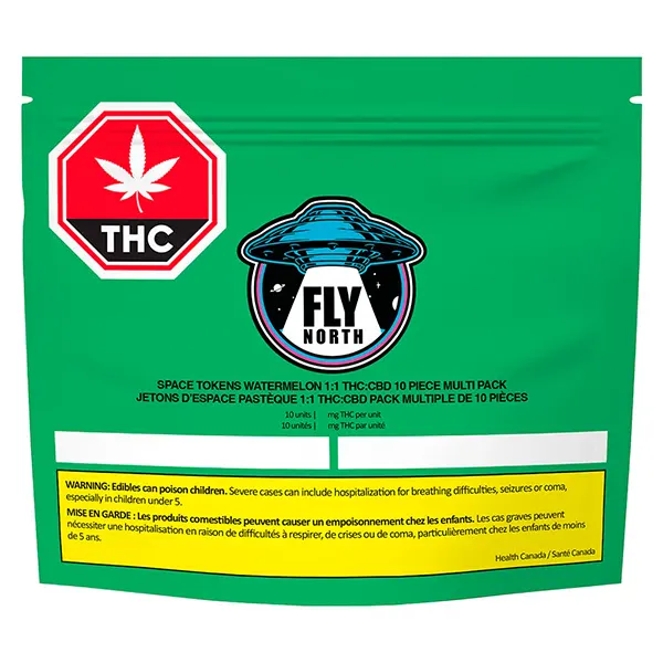 Image for Space Tokens Watermelon 1:1 THC:CBD Multipack, cannabis all products by Fly North
