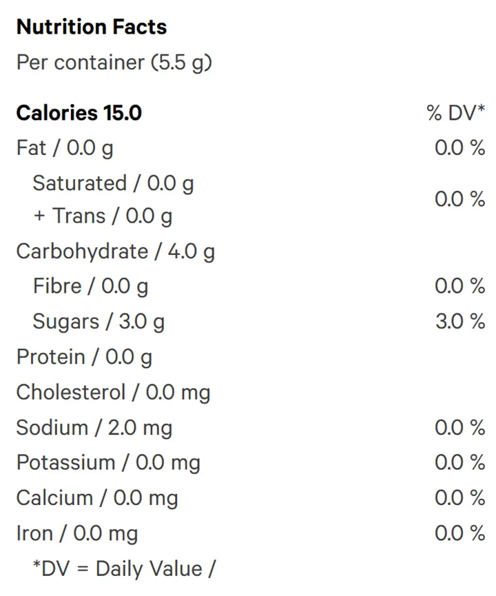 Nutrition Information for Space Tokens Watermelon 1:1 THC:CBD Multipack (Edibles) by Fly North