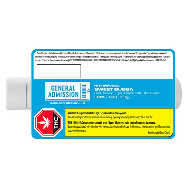 Image for Sweet Bubba Hi-Fi Infused Pre-Roll, cannabis pre-rolls by General Admission