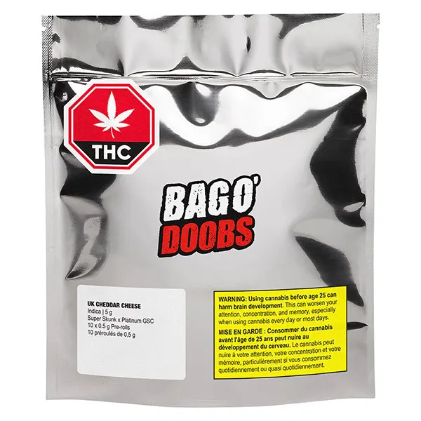 Image for UK Cheddar Cheese Pre-Roll, cannabis pre-rolls by Big Bag O' Buds
