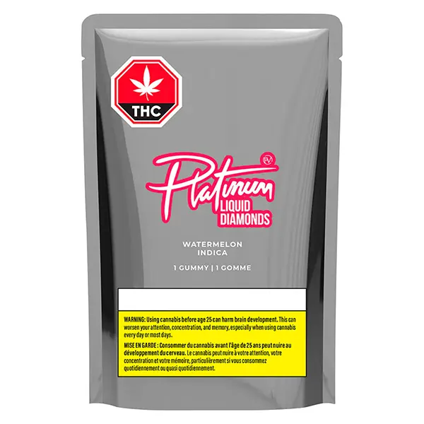 Image for Watermelon Indica Liquid Diamond Gummy, cannabis all products by Platinum