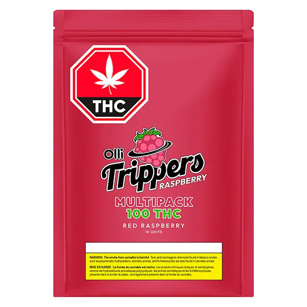 Image for 100 THC Multipack Red Raspberry Taffy, cannabis all products by Olli Brands