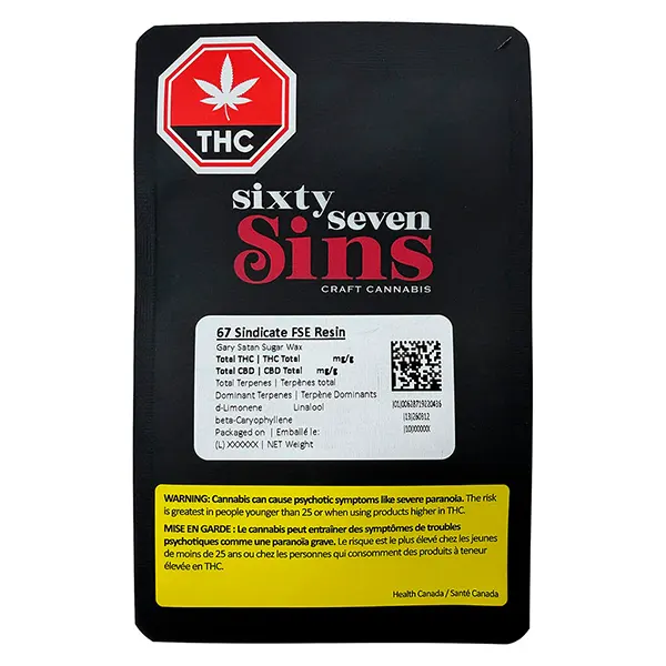 Image for 67 Sindicate FSE Resin, cannabis concentrates by Sixty Seven Sins