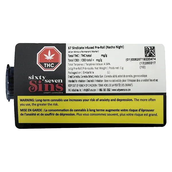 Image for 67 Sindicate Infused Pre-Roll, cannabis all products by Sixty Seven Sins