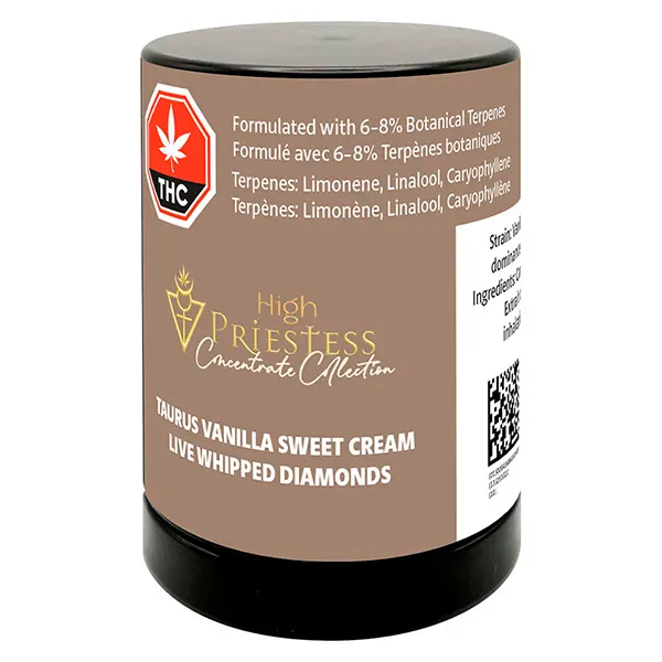 Image for Taurus Vanilla Sweet Cream Live Whipped Diamonds, cannabis concentrates by High Priestess
