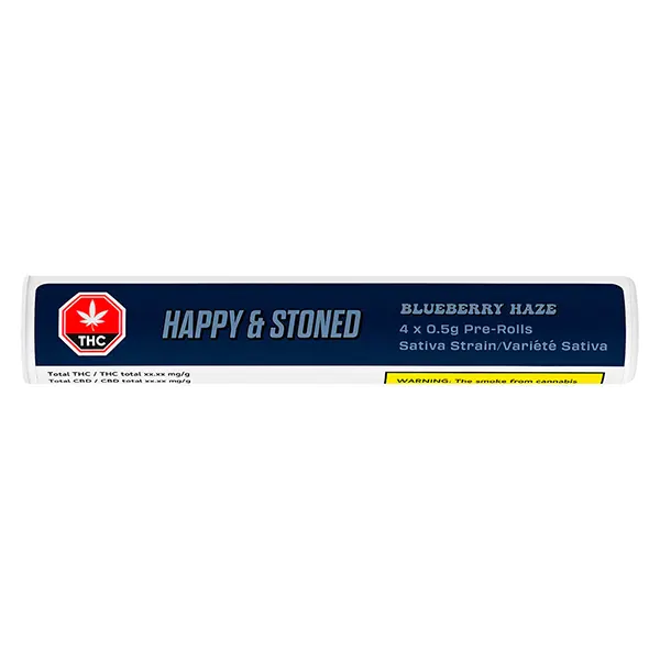 Image for Blueberry Haze Pre-Roll, cannabis all products by Happy & Stoned