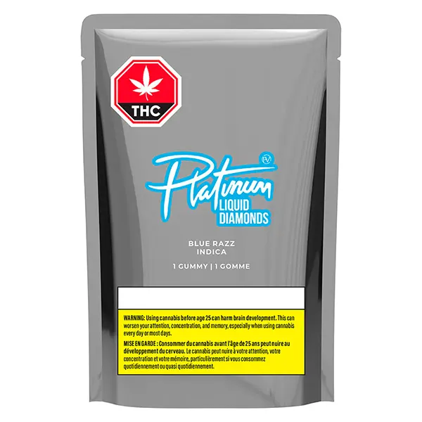 Image for Blue Razz Indica Liquid Diamond Gummy, cannabis all products by Platinum